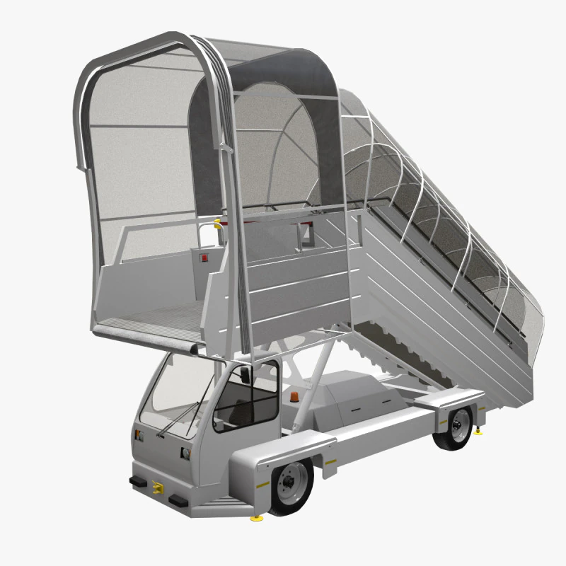 Luchttrapwagen afgedekt --363-- 3D Model .c4d .max .obj .3ds .fbx .stl .blend 