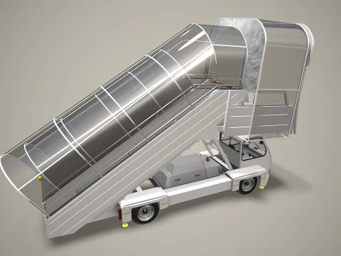 Luchttrapwagen afgedekt --363-- 3D Model