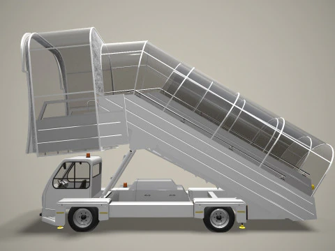 Luchttrapwagen afgedekt --363-- 3D Model