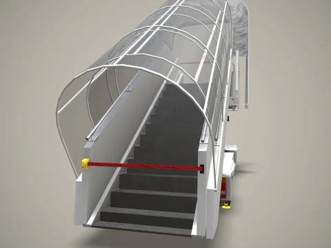 Luchttrapwagen afgedekt --363-- 3D Model