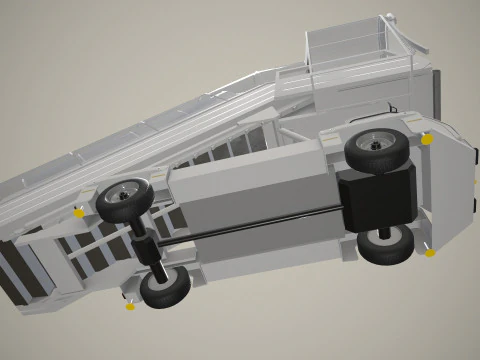 Luchttrapwagen afgedekt --363-- 3D Model
