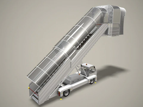 Luchttrapwagen afgedekt --363-- 3D Model