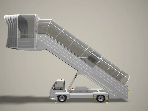 Luchttrapwagen afgedekt --363-- 3D Model