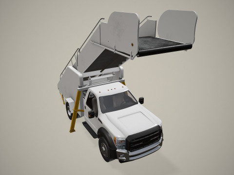 空中楼梯卡车--364-- 3D 模型