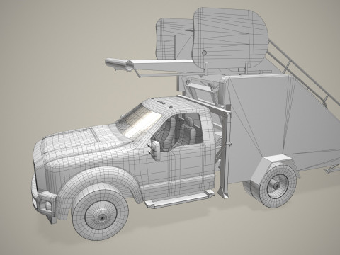 空中楼梯卡车--364-- 3D 模型