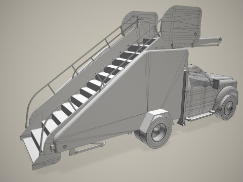 空中楼梯卡车--364-- 3D 模型