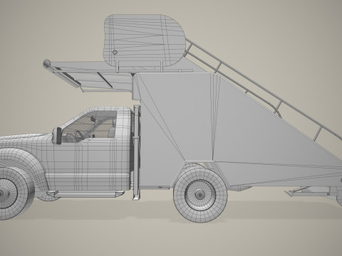 空中楼梯卡车--364-- 3D 模型