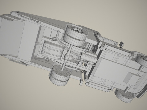 空中楼梯卡车--364-- 3D 模型