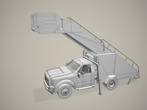 空中楼梯卡车--364-- 3D 模型