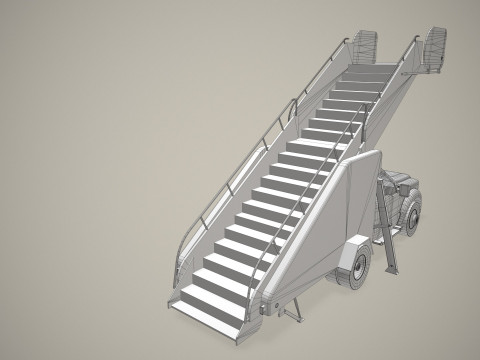 空中楼梯卡车--364-- 3D 模型