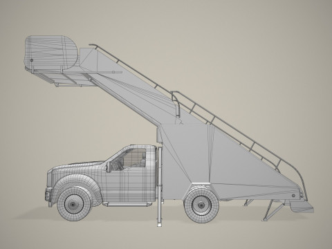 空中楼梯卡车--364-- 3D 模型