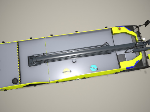 Caminhão de bombeiros do aeroporto 8x8 amarelo --370-- Modelo 3D