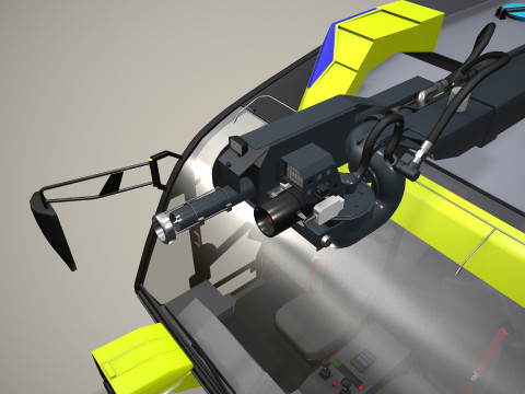 Caminhão de bombeiros do aeroporto 8x8 amarelo --370-- Modelo 3D