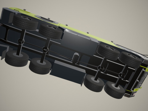 Caminhão de bombeiros do aeroporto 8x8 amarelo --370-- Modelo 3D