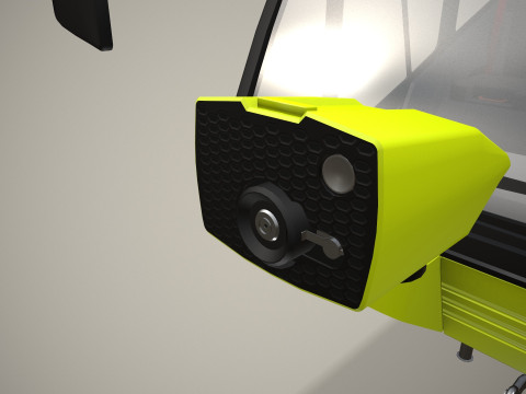 Caminhão de bombeiros do aeroporto 8x8 amarelo --370-- Modelo 3D