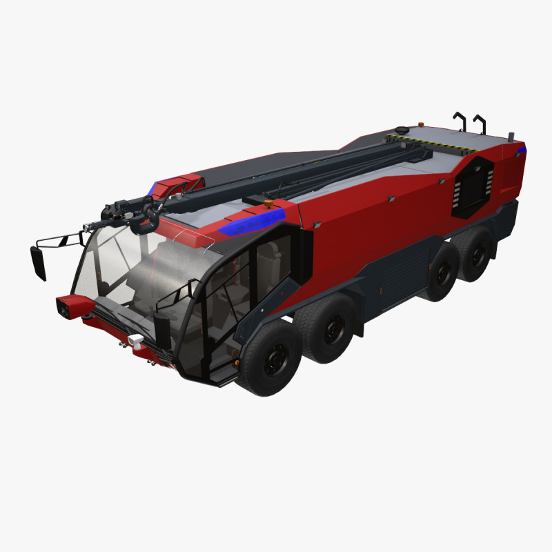 एयरपोर्ट फायर ट्रक 8x8 लाल --371-- 3D मॉडल .c4d .max .obj .3ds .fbx .stl .blend 