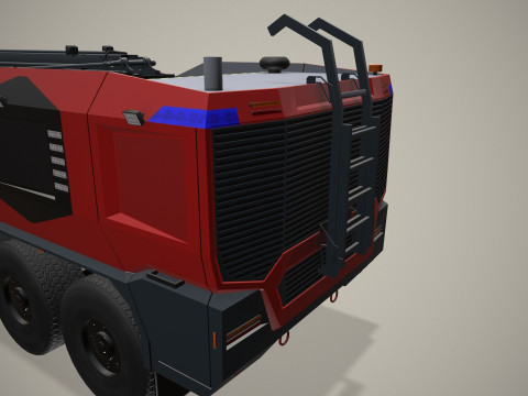 एयरपोर्ट फायर ट्रक 8x8 लाल --371-- 3D मॉडल
