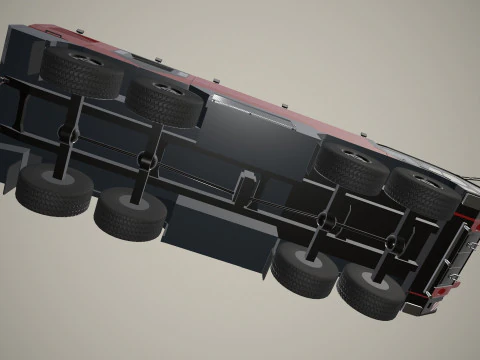 空港消防車 8x8 レッド --371-- 3Dモデル