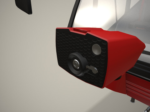 एयरपोर्ट फायर ट्रक 8x8 लाल --371-- 3D मॉडल