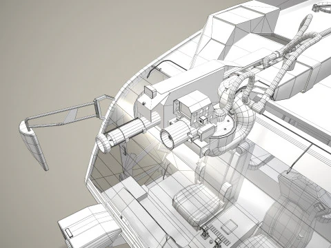 空港消防車 8x8 レッド --371-- 3Dモデル