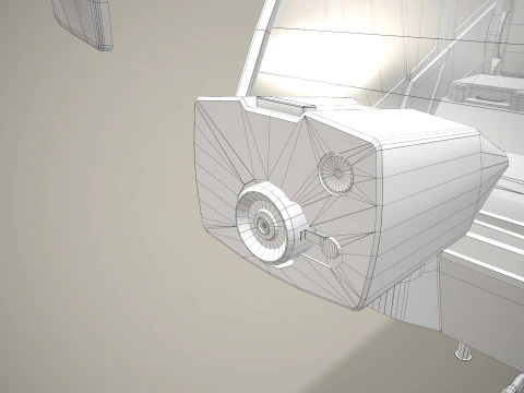 空港消防車 8x8 レッド --371-- 3Dモデル