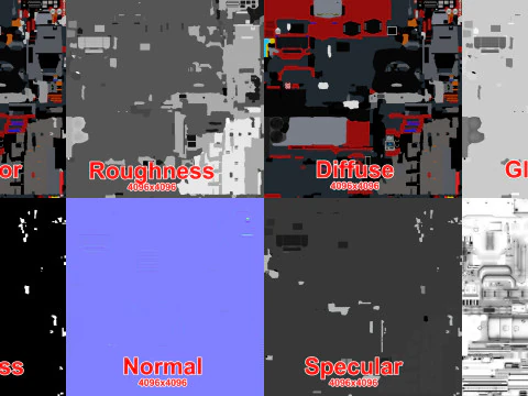 空港消防車 8x8 レッド --371-- 3Dモデル