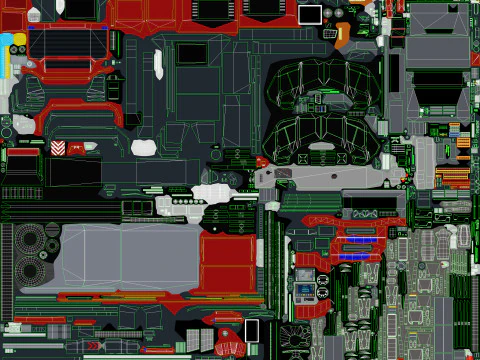 空港消防車 8x8 レッド --371-- 3Dモデル