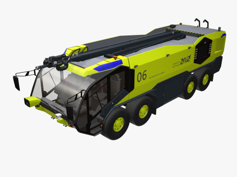 Truk Pemadam Kebakaran Bandara 8x8 Lisbon --372-- Model 3D