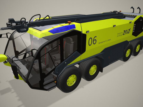 机场消防车 8x8 里斯本 --372-- 3D 模型