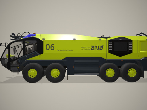 机场消防车 8x8 里斯本 --372-- 3D 模型