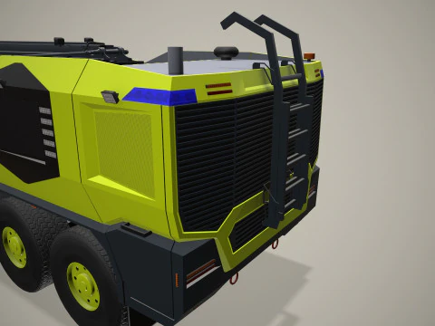 Airport Fire Truck 8x8 Lisbon --372-- 3D Model
