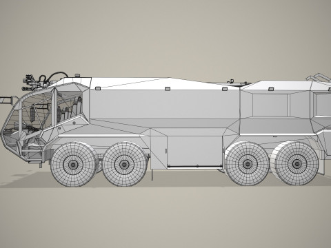 机场消防车 8x8 里斯本 --372-- 3D 模型
