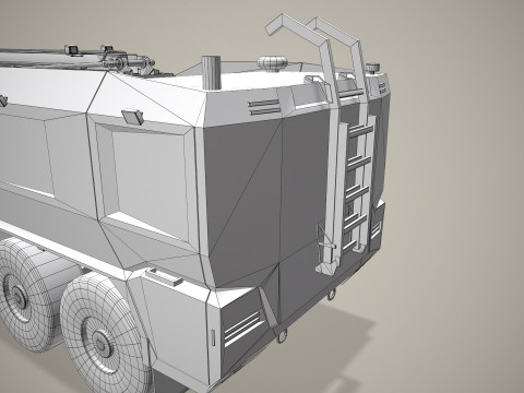 机场消防车 8x8 里斯本 --372-- 3D 模型