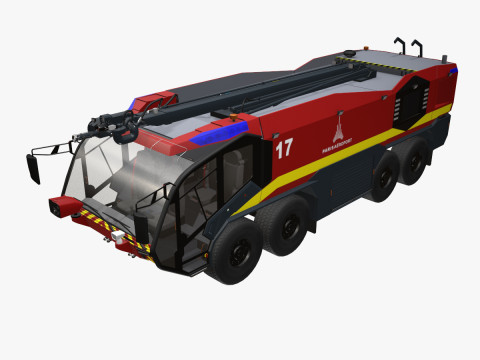 Truk Pemadam Kebakaran Bandara 8x8 Paris --373-- Model 3D