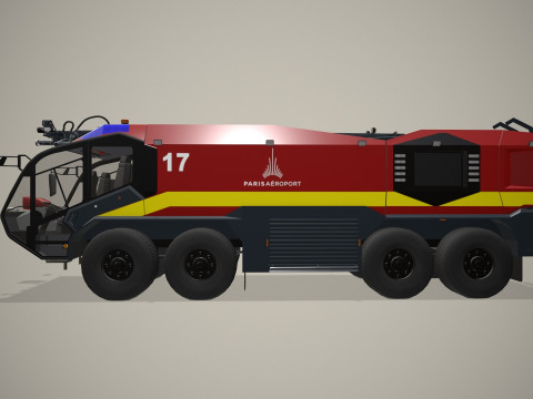 Caminhão de bombeiros do aeroporto 8x8 Paris --373-- Modelo 3D