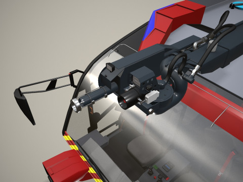 Caminhão de bombeiros do aeroporto 8x8 Paris --373-- Modelo 3D