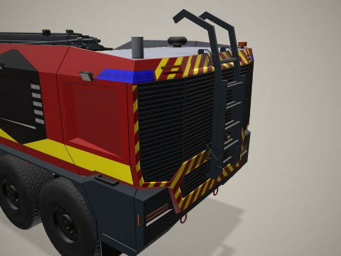 Caminhão de bombeiros do aeroporto 8x8 Paris --373-- Modelo 3D