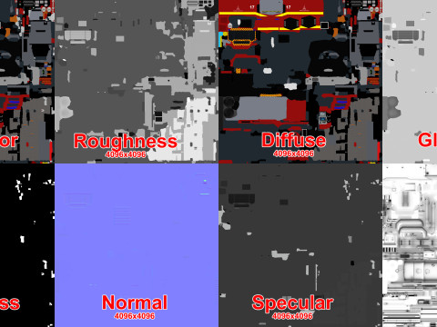 Caminhão de bombeiros do aeroporto 8x8 Paris --373-- Modelo 3D