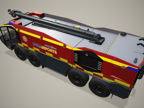 Caminhão de bombeiros do aeroporto 8x8 Dubai --374-- Modelo 3D
