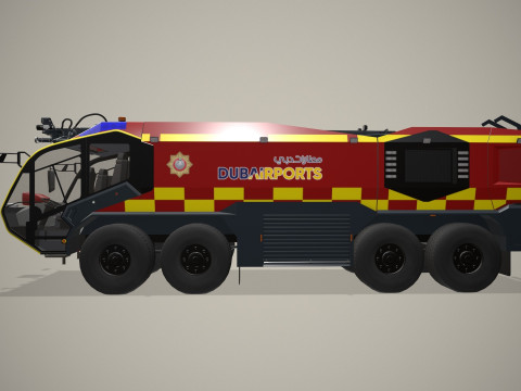 Caminhão de bombeiros do aeroporto 8x8 Dubai --374-- Modelo 3D