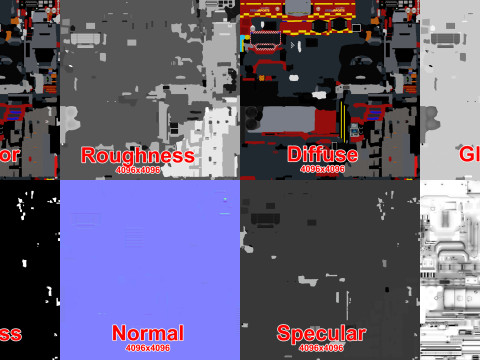 Caminhão de bombeiros do aeroporto 8x8 Dubai --374-- Modelo 3D