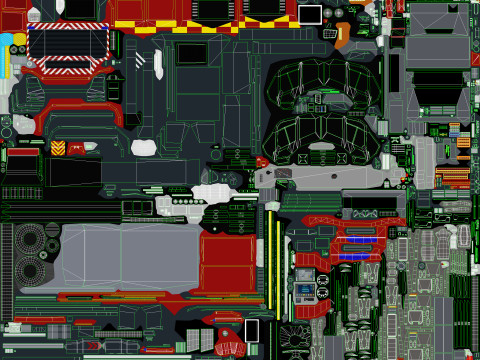 Caminhão de bombeiros do aeroporto 8x8 Dubai --374-- Modelo 3D
