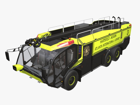 Lotniskowy wóz strażacki 6x6 Atlanta --375-- Model 3D