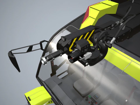 Airport Fire Truck 6x6 Atlanta --375-- 3D Model