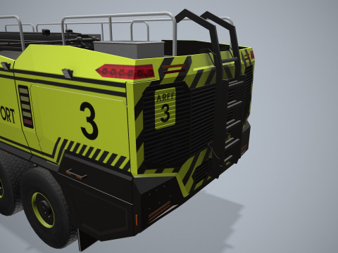 Truk Pemadam Kebakaran Bandara 6x6 Atlanta --375-- Model 3D
