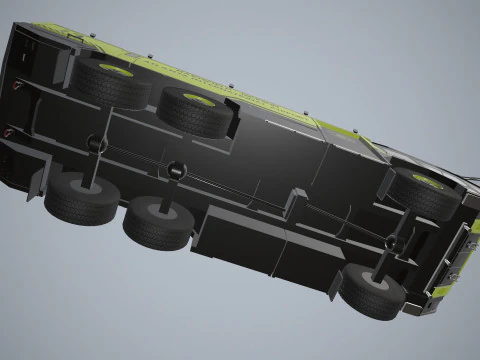 Airport Fire Truck 6x6 Atlanta --375-- 3D Model