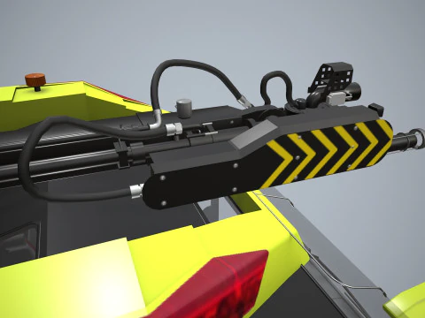 Airport Fire Truck 6x6 Atlanta --375-- 3D Model