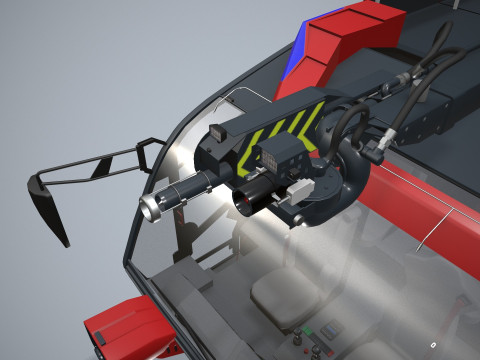 Truk Pemadam Kebakaran Bandara 6x6 Changi --376-- Model 3D