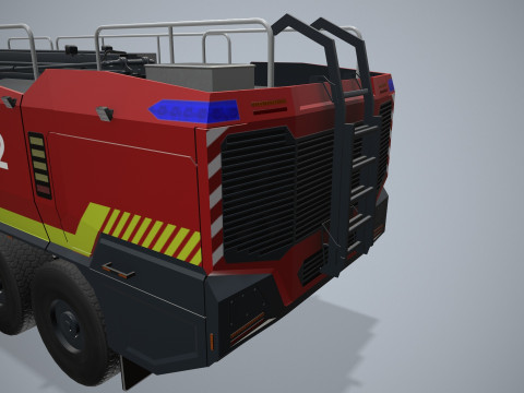 Truk Pemadam Kebakaran Bandara 6x6 Changi --376-- Model 3D