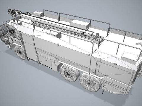 Truk Pemadam Kebakaran Bandara 6x6 Changi --376-- Model 3D